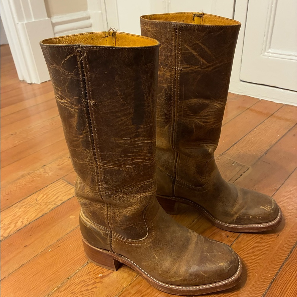 Frye Tan Leather Boots